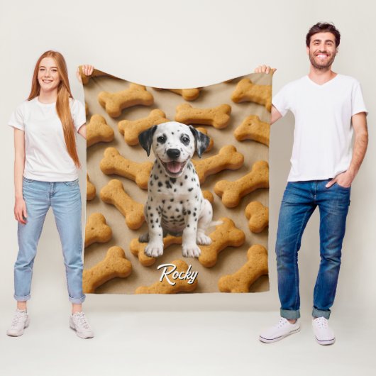 Schattigee Dalmatische gepersonaliseerde deken (In situ)