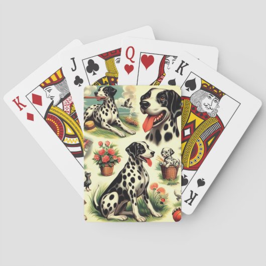 Schattigee Dalmatische naadloos Pokerkaarten (Achterkant)
