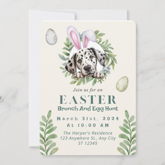  Schattigee Dalmatische Pasen Kaart (Voorkant)