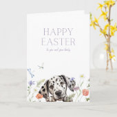  Schattigee Dalmatische Pasen Kaart (Gele Bloem)