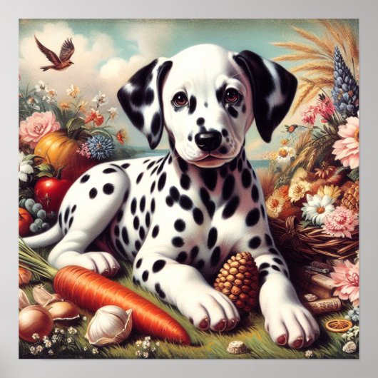 Schattigee Dalmatische Schilderij Poster (Voorkant)