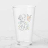 Schattigee Dalmatische/Vlinder vrienden Glas (Achterkant)