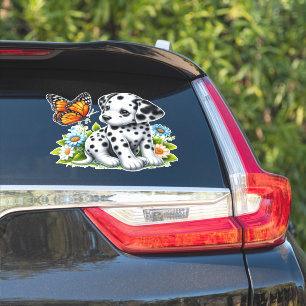 Schattigee Dalmatische/Vlinder vrienden Sticker