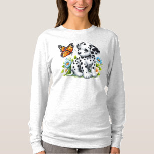 Schattigee Dalmatische/Vlinder vrienden T-shirt