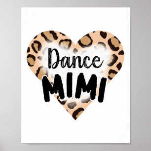 Schattigee Dance Mimi voor Moederdag Black Heart P Poster