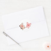 Schattigee Dancing Cartoon Pigs Sticker (Envelop)