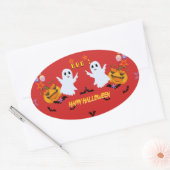 Schattigee Dancing Ghost Halloween Sticker (Envelop)