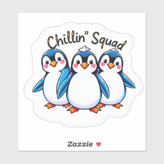 Schattigee Dancing Penguins Chillin' Squad Sticker (Vel)