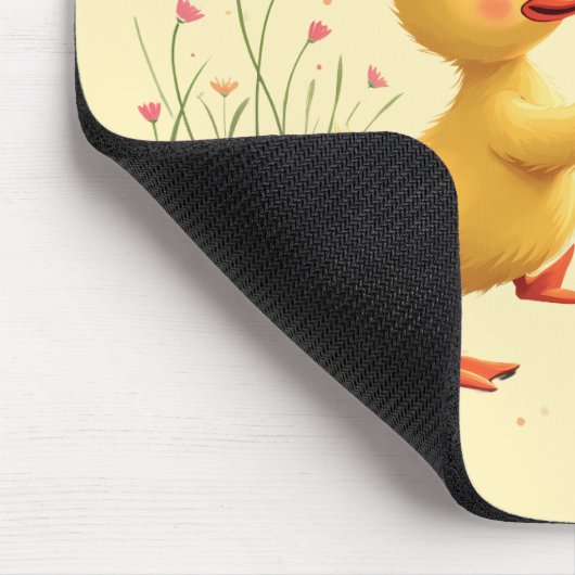 Schattigee dansende eendjes met bloemenlente vibes muismat (Hoek)