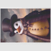 Schattigee Dapper Penguin, Coat & Top Hat BH1 Deco Tissuepapier (Voorkant)