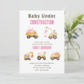 Schattigee de Uitnodiging van het Baby shower van (Staand voorkant)