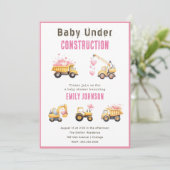 Schattigee de Uitnodiging van het Baby shower van  (Staand voorkant)