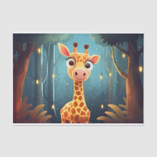 Schattigee Decoupage kinder giraffe liefhebbers Tissuepapier (Voorkant)