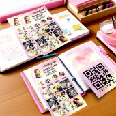 Schattigee delicate natuurlijke roze gradiënt inst visitekaartje