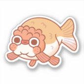 Schattigee Derpy Ranchu Goldfish Doodle Sticker (Voorkant)