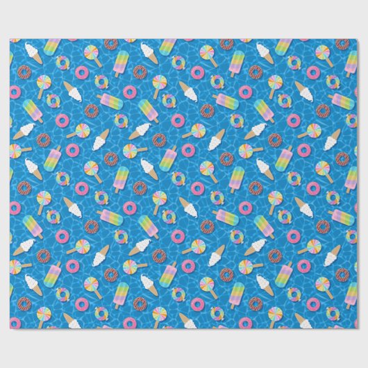 Schattigee desserts cadeaupapier (Vlak)