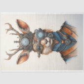 Schattigee Digitale Steampunk Rendier Afbeelding D Tissuepapier (Voorkant)