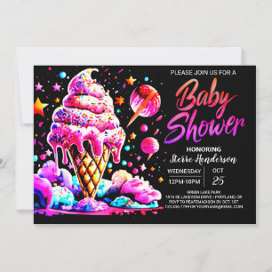 Schattigee digitale zoetheid Baby shower Kaart
