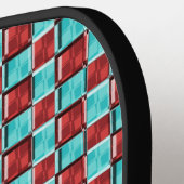 Schattigee dinerstijl controleert patroon pickleball paddle (Links Detail)