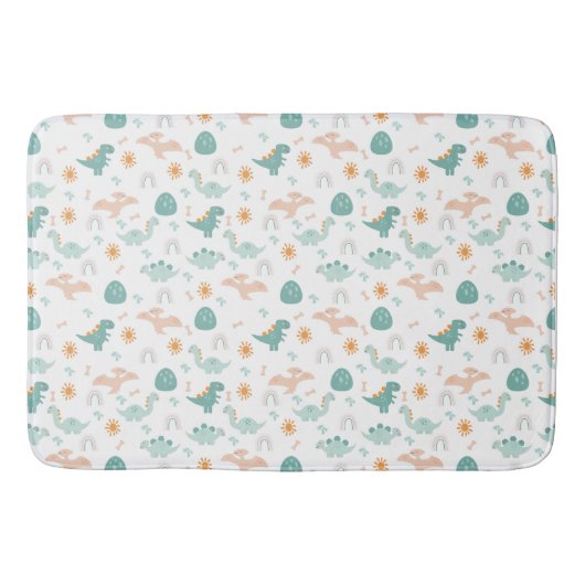Schattigee Dino Adventure Pattern kinder Badkamer  Badmat (Voorkant)