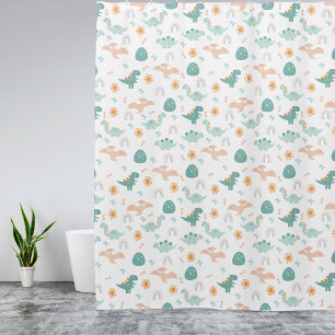 Schattigee Dino Adventure Pattern kinder Badkamer Douchegordijn
