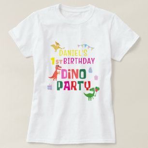 Schattigee Dino Dinosaur Kind verjaardagsfeestje T-shirt