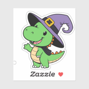 Schattigee Dino Witch Sticker
