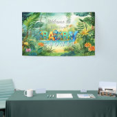 Schattigee Dinosaur Baby shower Banner (Beurs)