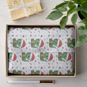 Schattigee Dinosaur Santa Hat Christmas Tissue Pap Tissuepapier