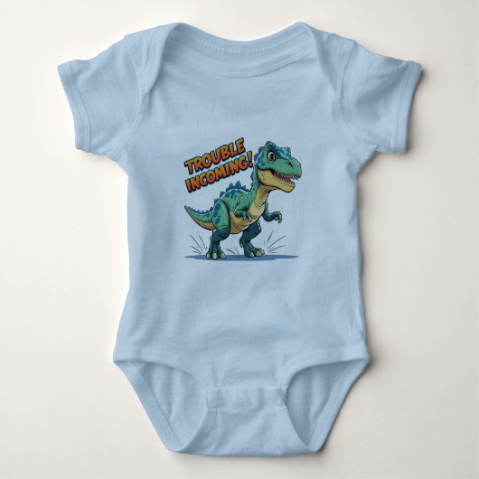 Schattigee Dinosaurus Baby Bodysuit - Problemen me (Voorkant)