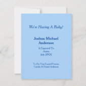 Schattigee Dinosaurus Baby Boy Zwangerschapsaankon Aankondiging (Achterkant)