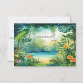 Schattigee dinosaurus bedankkaart (Achterkant)