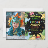 Schattigee Dinosaurus Boy Verjaardag Jurassic Dino Kaart (Voorkant)