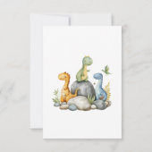 Schattigee dinosaurus die snel uitkomt Baby Boy Sh Kaart (Achterkant)