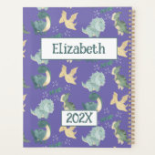 Schattigee Dinosaurus Gepersonaliseerde Lichte Paa Planner (Achterkant)