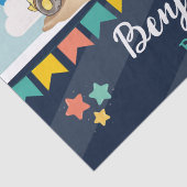 Schattigee dinosaurus graafmachine trekker regenbo tissuepapier (Detail)