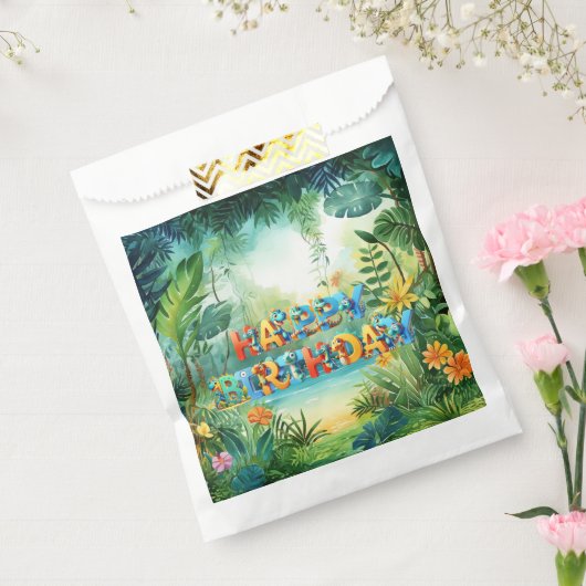 Schattigee dinosaurus gunstzakken bedankzakje (Gezegeld)