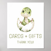 Schattigee dinosaurus Kaarten en geschenken Baby s Poster (Voorkant)