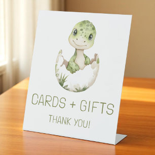 Schattigee dinosaurus Kaarten en geschenken Baby s Reclamebord Met Voetstuk