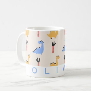 Schattigee dinosaurus Kinder gepersonaliseerde naa Koffiemok