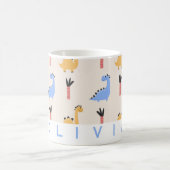 Schattigee dinosaurus Kinder gepersonaliseerde naa Koffiemok (Center)