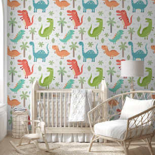 Schattigee dinosaurus Kinder kamer kinderkamer beh Behang
