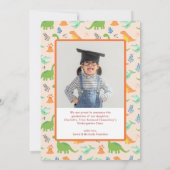 Schattigee Dinosaurus Kindergarten Afstuderen Aank Kaart (Achterkant)