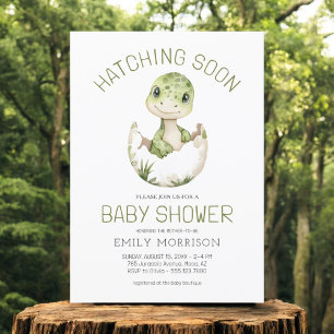 Schattigee Dinosaurus Modern Hatching Soon Baby sh Kaart