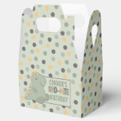 Schattigee Dinosaurus Polka Dot Aangepaste Verjaar Bedankdoosjes (Geopend)