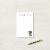 Schattigee Dinosaurus & Potlood, Leraar Waardering Post-it® Notes (Op bureau)