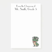 Schattigee Dinosaurus & Potlood, Leraar Waardering Post-it® Notes (Voorkant)