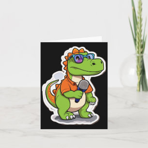 Schattigee Dinosaurus Sticker Sticker Kaart