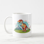 Schattigee dinosaurus T Rex met Mountain Koffiemok (Links)
