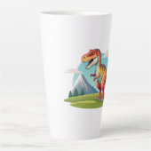 Schattigee  dinosaurus T Rex met Mountain Latte Mok (Voorkant)